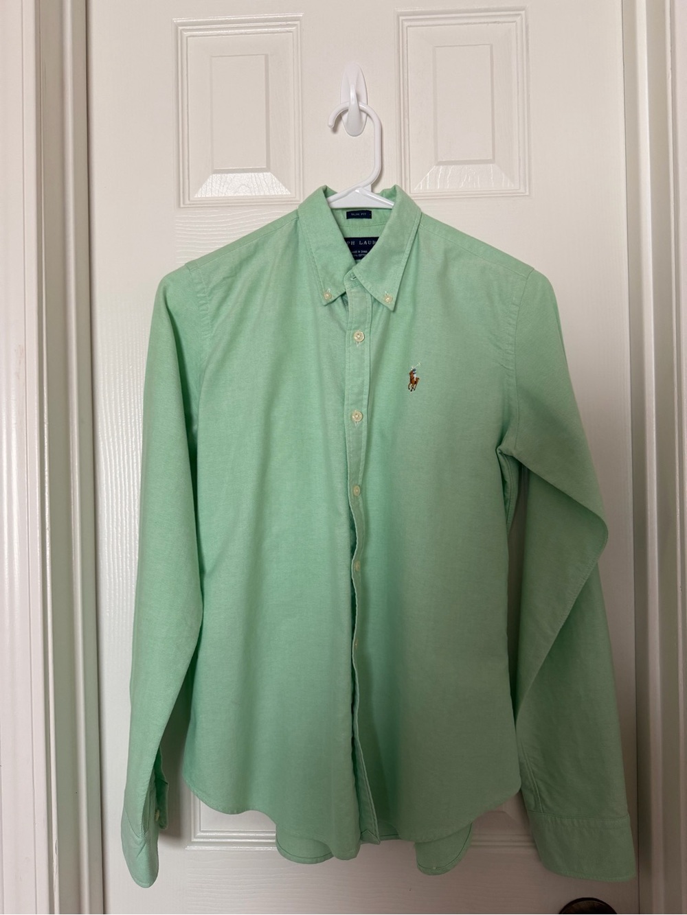 Ralph Lauren Men’s Mint Green Button-Down Oxford Shirt